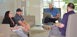 Photo of a one-on-one meeting